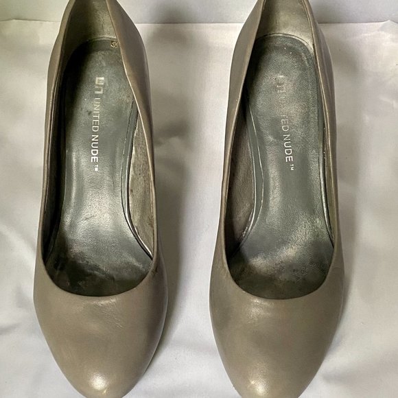 United Nude Leather Solid Pump Hi Gray - Picture 7 of 11